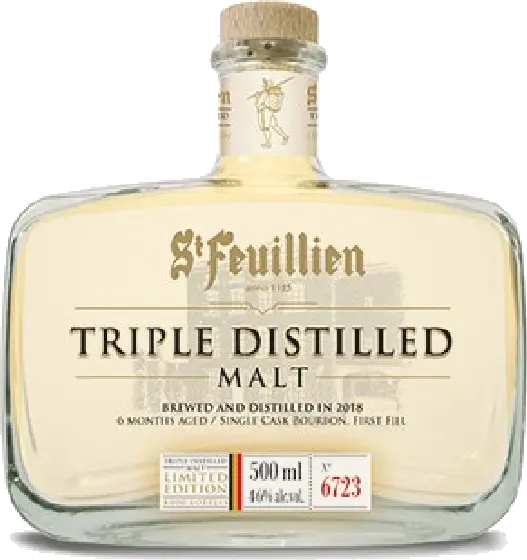 Een fles St. Feuillien, uit het schap in de winkel in Bathmen