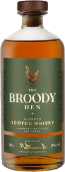 Een fles The Broody Hen, uit het schap in de winkel in Bathmen