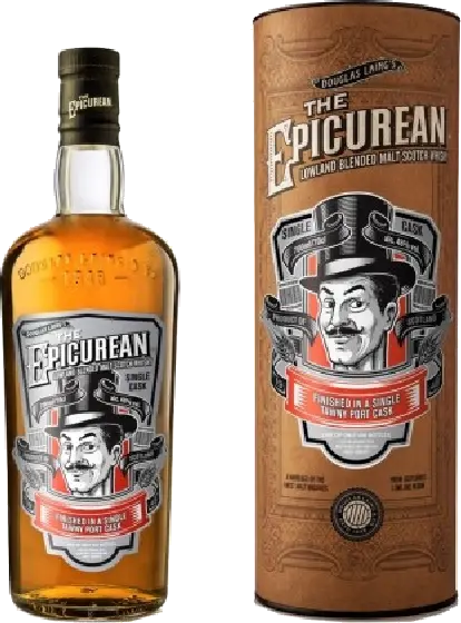 Een fles The Epicurean, uit het schap in de winkel in Bathmen