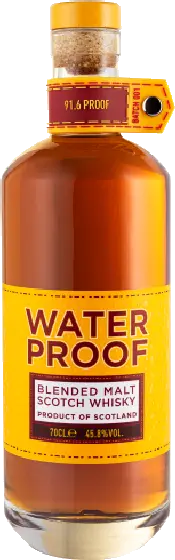 Een fles Waterproof, uit het schap in de winkel in Bathmen
