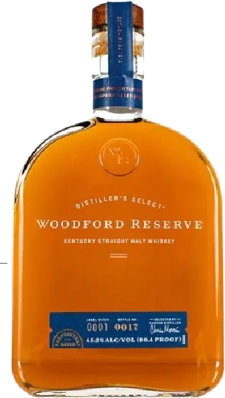 Een fles Woodford Reserve, uit het schap in de winkel in Bathmen