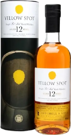 Een fles Yellow Spot, uit het schap in de winkel in Bathmen