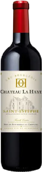 Een fles Chateau La Haye, uit het schap in de winkel in Bathmen