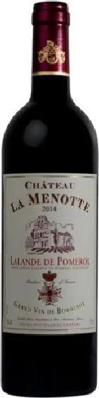 Een fles Chateau La Menotte, uit het schap in de winkel in Bathmen