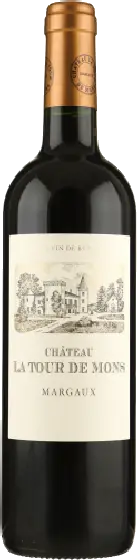 Een fles Château La Tour de Mons, uit het schap in de winkel in Bathmen