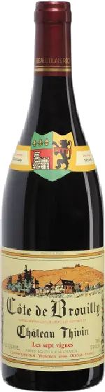 Een fles Château Thivin, uit het schap in de winkel in Bathmen