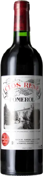 Een fles Clos Rene, uit het schap in de winkel in Bathmen
