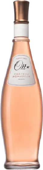 Een fles Domaines Ott, uit het schap in de winkel in Bathmen