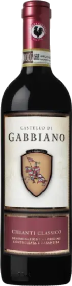 Een fles Gabbiano, uit het schap in de winkel in Bathmen