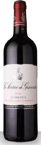 Een fles La Sirène de Giscours, uit het schap in de winkel in Bathmen