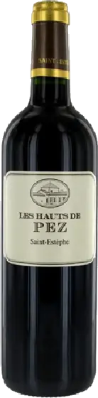 Een fles Les Hauts de Pez, uit het schap in de winkel in Bathmen