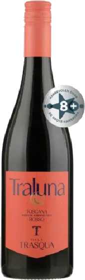 Een fles Villa Trasqua, uit het schap in de winkel in Bathmen