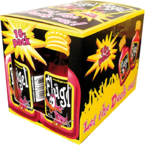 Een fles Flügel, uit het schap in de winkel in Bathmen