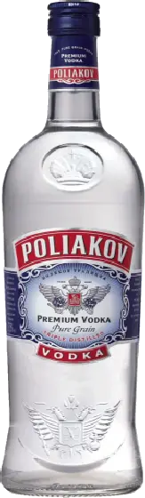 Een fles Poliakov, uit het schap in de winkel in Bathmen