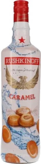Een fles Rushkinoff, uit het schap in de winkel in Bathmen