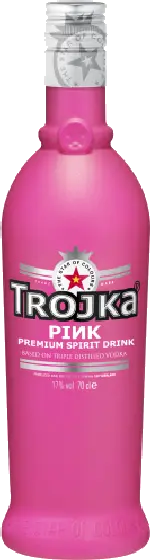 Een fles Trojka, uit het schap in de winkel in Bathmen