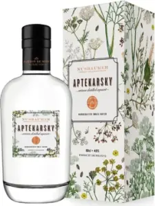 Aquavit Nusbaumer Aptekarsky Artisan Distilled Aquavit van Nusbaumer, bij slijterij ’t Bockje in Bathmen