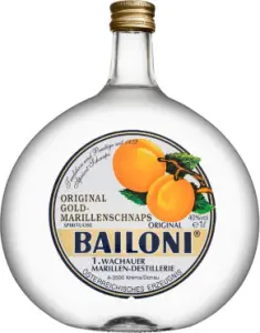 Eau de vie Bailoni Gold Marillen Schnaps van Bailoni, bij slijterij ’t Bockje in Bathmen