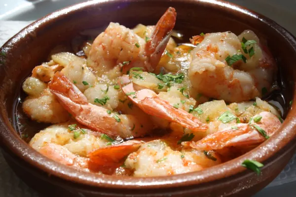 Gamba's met knoflook en peterselie
