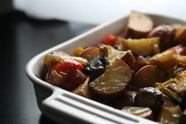 Geroosterde groenten met feta