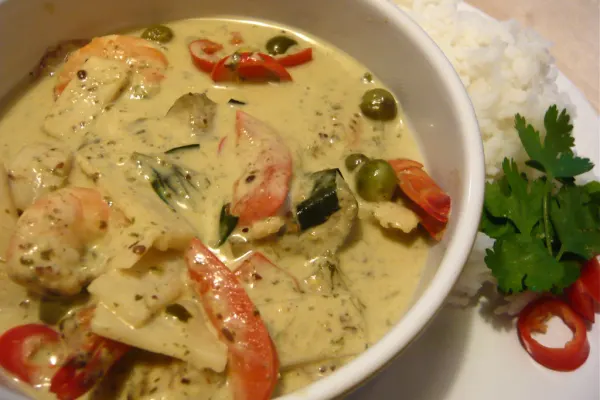 Thaise groene curry met kip