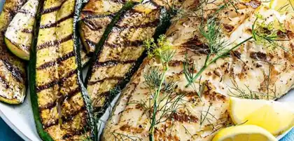 Wijtingfilets met gegrilde courgette