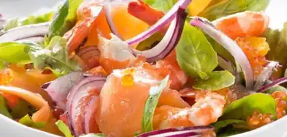 Salade met zalm