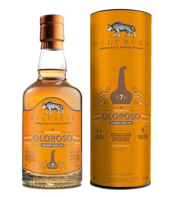 Wolfburn 7Y. Oloroso, fles bij slijterij t Bockje in Bathmen