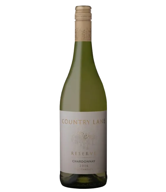 Country Lane Reserve Chardonnay, Stellenbosch-Zuid Afrika, fles bij slijterij t Bockje in Bathmen