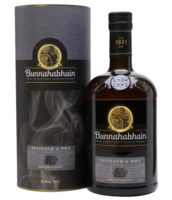Bunnahabhain Toiteach A Dha, fles bij slijterij t Bockje in Bathmen