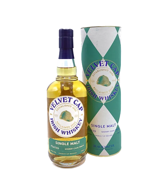 Velvet Cap Peated Irish Whiskey, fles bij slijterij t Bockje in Bathmen