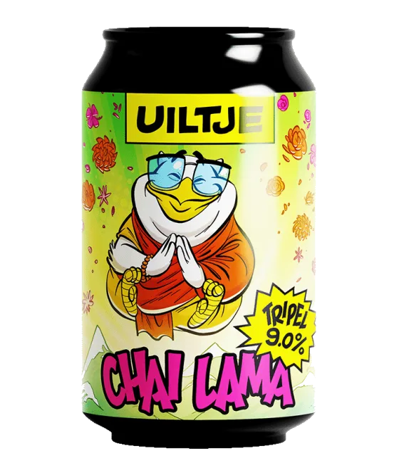 Brouwerij ’t Uiltje Chai Lama Tripel, fles bij slijterij t Bockje in Bathmen
