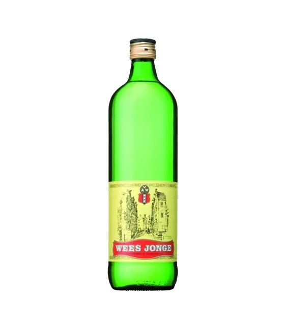Jonge Wees – Amsterdamsche Graanjenever, fles bij slijterij t Bockje in Bathmen