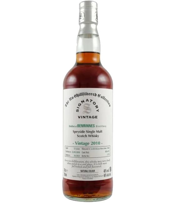 Signatory Un-Chillfiltered Collection Benrinnes 13 Years Old 2010 #105+113, fles bij slijterij t Bockje in Bathmen