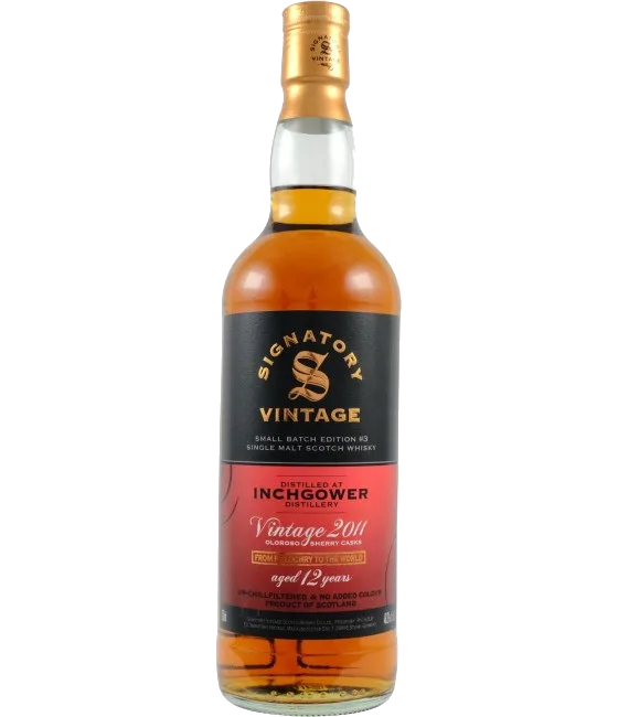 Signatory Vintage Inchgower Vintage 2011 12 Years Old, fles bij slijterij t Bockje in Bathmen