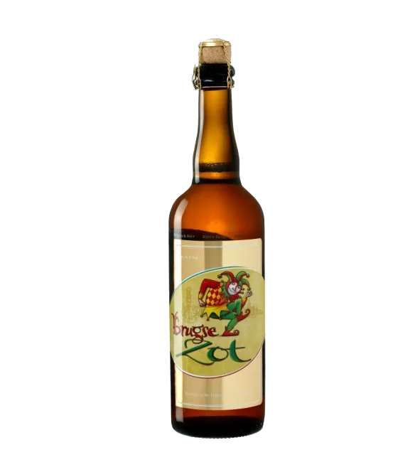 Brugse Zot Blond, fles bij slijterij t Bockje in Bathmen