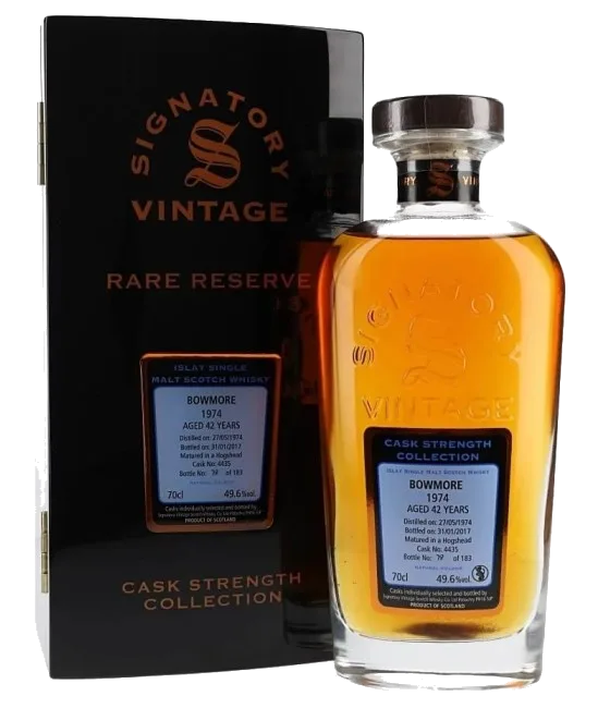 Signatory Vintage Rare Reserve Bowmore 42Y 1974 #4435, fles bij slijterij t Bockje in Bathmen