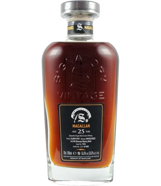 Signatory Vintage Macallan 25 Years Old Symington’s Choice, fles bij slijterij t Bockje in Bathmen