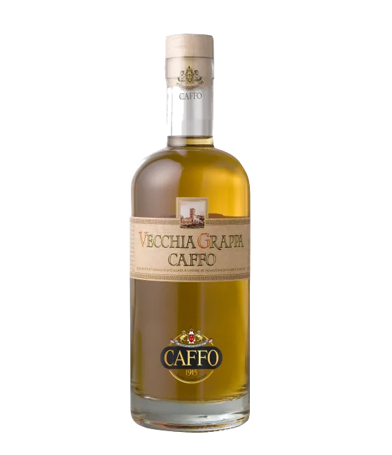 Caffo Vecchia Grappa, fles bij slijterij t Bockje in Bathmen