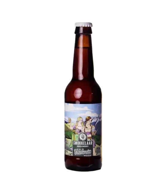Smokkelaar Edelweiss Weizen, fles bij slijterij t Bockje in Bathmen