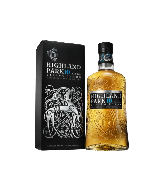 Highland Park 10 Years Old Viking Scars, fles bij slijterij t Bockje in Bathmen