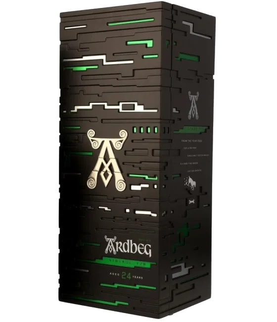 Ardbeg 24 Years old Vintage 2000 Y2K Islay single malt whisky, fles bij slijterij t Bockje in Bathmen