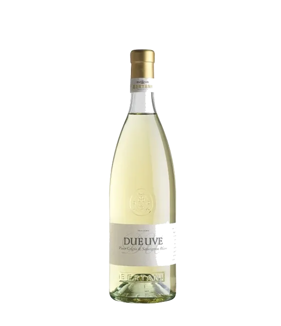 BERTANI DUE UVE Bianco Pinot Grigio & Sauvignon Blanc, fles bij slijterij t Bockje in Bathmen
