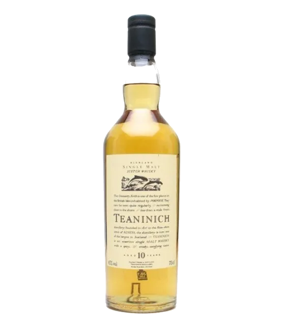 Teaninich 10 Years Old Highland Single Maltwhisky, fles bij slijterij t Bockje in Bathmen