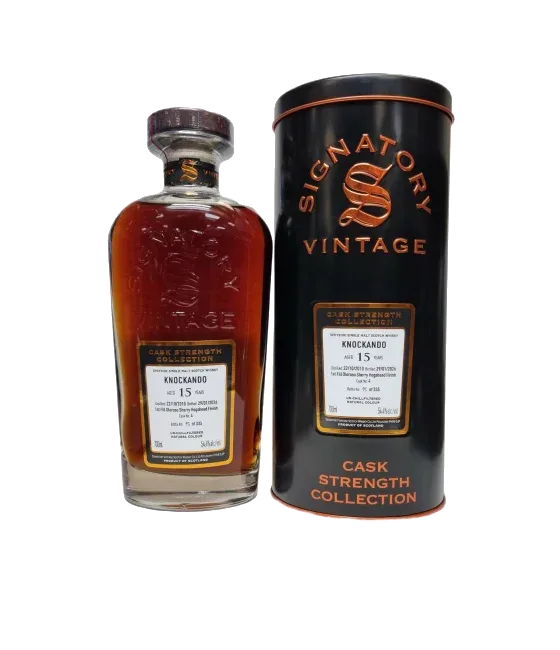Signatory Vintage Knockando 15 Years Old 2010 Cask Strength #4, fles bij slijterij t Bockje in Bathmen