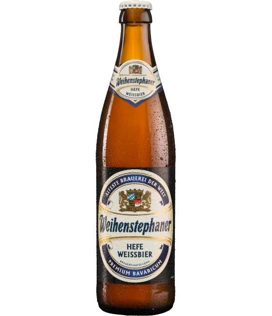 Weihenstephaner Hefe Weissbier, fles bij slijterij t Bockje in Bathmen