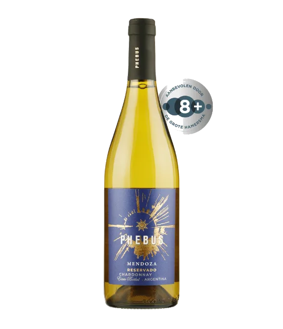 Phebus Reservado Chardonnay Mendoza, fles bij slijterij t Bockje in Bathmen