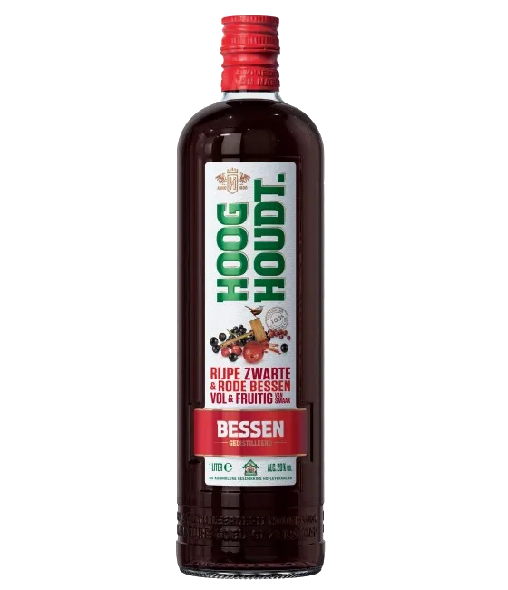 Hooghoudt Bessenjenever, fles bij slijterij t Bockje in Bathmen