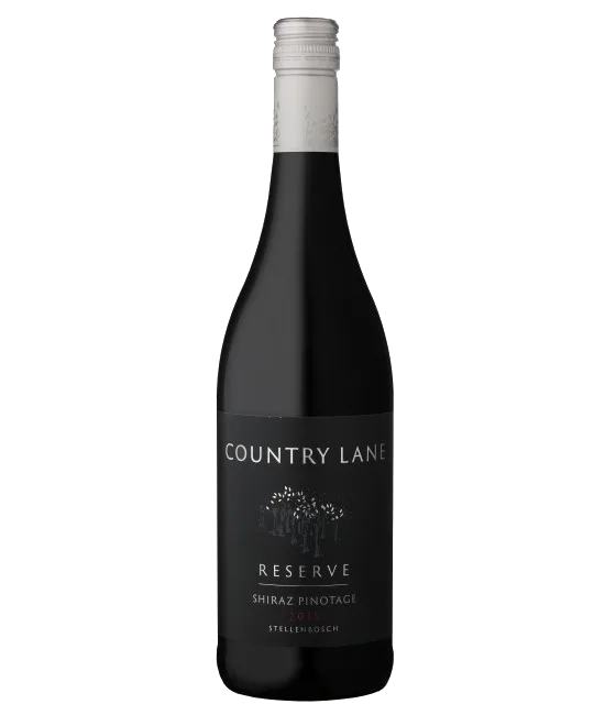 Country Lane Reserve Shiraz-Pinotage, Stellenbosch-Zuid Afrika, fles bij slijterij t Bockje in Bathmen