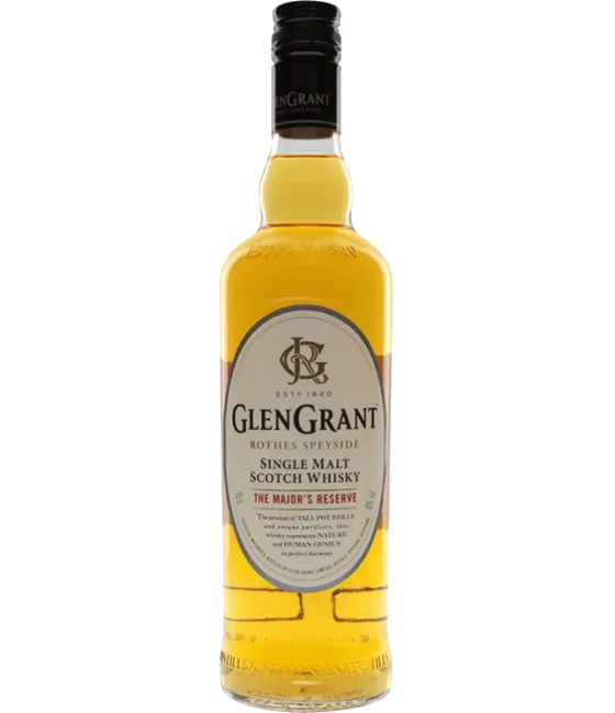 Glen Grant The Major’s Reserve Pure Highland Single Malt Whisky, fles bij slijterij t Bockje in Bathmen